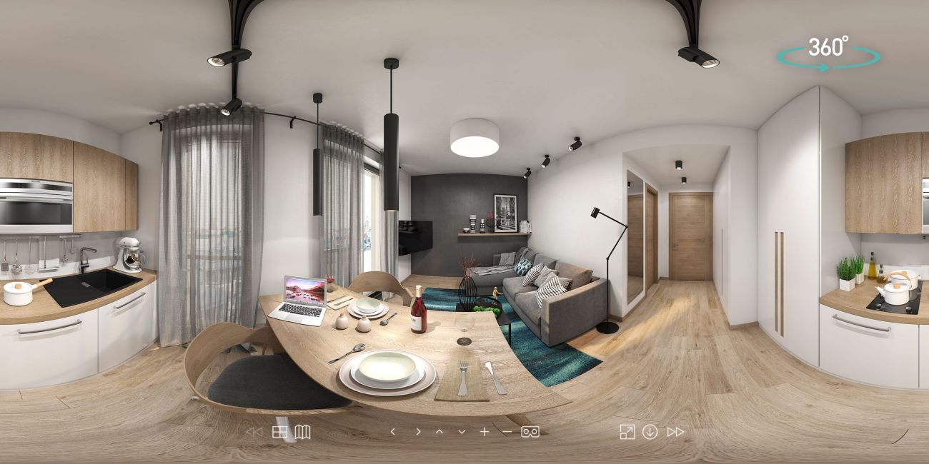 1-room apartment Virtual tour 360°